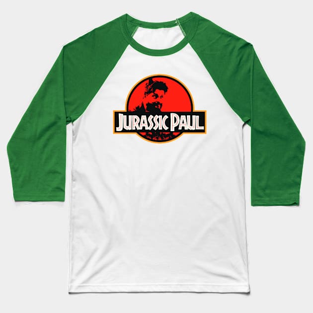 Jurassic Paul Baseball T-Shirt by Brieana